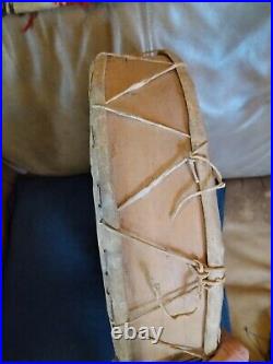 Old Native American Yaqui Ceremony Shamans Medicine Drum Rare