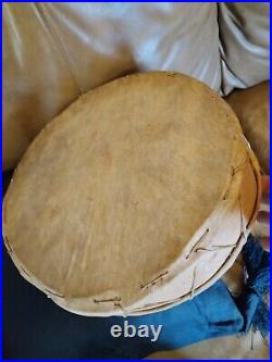 Old Native American Yaqui Ceremony Shamans Medicine Drum Rare