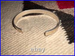 Old Navajo Cuff, Substantial, Engraved Zias 7 Nice Levi B. Chavez, Rare