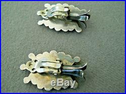 Old Rare Complete Set Zuni FRANK DISHTA Squash Blossom Earrings Bracelet & Ring