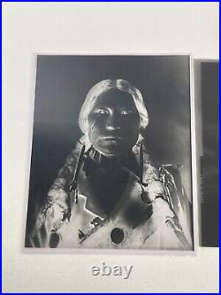 Original Rare Native American Indian Chief Vintage Photo Negative 8 X 10