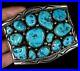 Orville-Tsinnie-Rare-SOLID-HEAVY-Old-Pawn-Navajo-TURQUOISE-Sterling-Belt-Buckle-01-znqc