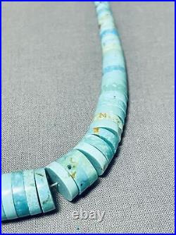 Particularily Rare Vintage Santo Domingo Turquoise Sterling Silver Necklace