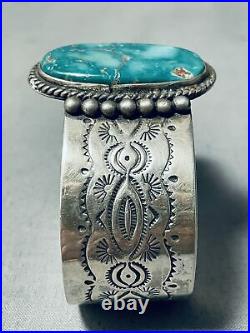 Particularly Rare Vintage Navajo Damale Turquoise Sterling Silver Bracelet