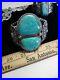 Pawn-RARE-WOW-NAVAJO-STERLING-FRED-HARVEY-TURQUOISE-CUFF-116grams-heavy-nice-01-vom