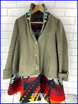 Pendleton Opening Ceremony Coat Womens Small Colorful Aztec Native American Rare