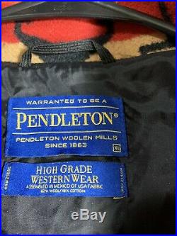 Pendleton The Cave Creek Pattern Western Wear Mens Coat Indian Blanket XL Rare