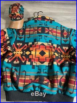 Pendleton The Cave Creek Pattern Western Wear Mens Coat Indian Blanket XL Rare