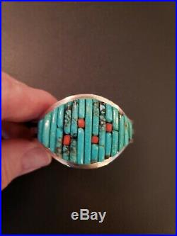 Pete sierra turquoise and coral silver 925 bracelet(RARE PRICE)
