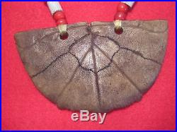 Plains Rare Turtle Gorget, Trade Bead Native American Indian Necklace #chi-261