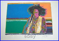 Pop Art Native American Indian Silkscreen Print Graffiti Signed B. Johnson RARE