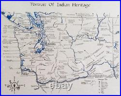 Portrait Of Indian Heritage by George David Rare Map