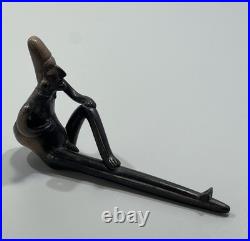 Pre Columbian Rare Native American Mayan Clay Phallic Pipe