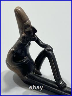 Pre Columbian Rare Native American Mayan Clay Phallic Pipe