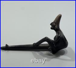 Pre Columbian Rare Native American Mayan Clay Phallic Pipe