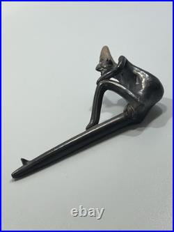 Pre Columbian Rare Native American Mayan Clay Phallic Pipe