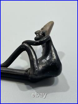 Pre Columbian Rare Native American Mayan Clay Phallic Pipe