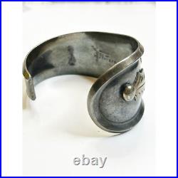R Platero Sterling Silver Turquoise Cuff Bracelet Native American Rare P G2U