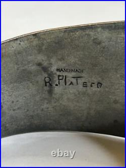 R Platero Sterling Silver Turquoise Cuff Bracelet Native American Rare P G2U