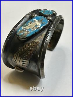 R Platero Sterling Silver Turquoise Cuff Bracelet Native American Rare P G2U R Platero Sterling Silver Turquoise Cuff Bracelet Native American Rare P G2U