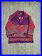 RALPH-LAUREN-COUNTRY-80-s-Colorful-Native-American-Wool-Blanket-Coat-USA-RARE-01-ysde