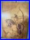 RARE-1-1-Native-American-Archer-Wood-Burning-Art-Pyrography-Vintage-Plaque-27x19-01-amx