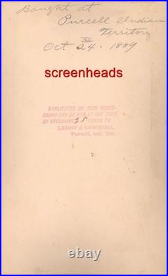 RARE 1889 COMANCHE INDIAN CABINET PHOTO Purcell Indian Territory LENNY & SAWYERS