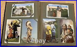 RARE 1930 1940 Native American Indian Postcards 1 CENT BENJAMIN FRANKLIN STAMP