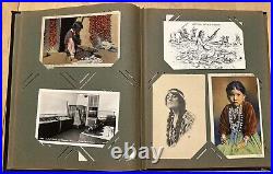 RARE 1930 1940 Native American Indian Postcards 1 CENT BENJAMIN FRANKLIN STAMP