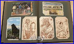 RARE 1930 1940 Native American Indian Postcards 1 CENT BENJAMIN FRANKLIN STAMP