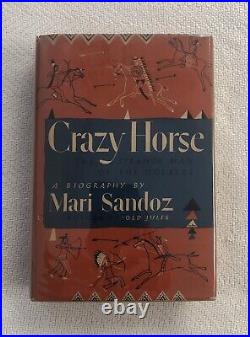 RARE 1st Ed. 1942 CRAZY HORSE Mari Sandoz INDIAN WAR Sioux CUSTER Little Bighorn