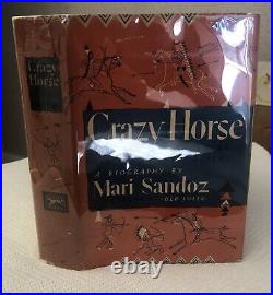 RARE 1st Ed. 1942 CRAZY HORSE Mari Sandoz INDIAN WAR Sioux CUSTER Little Bighorn