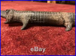 RARE Ancient Pre Columbian Alagator Native American Clay Pottery Flute S Alabama