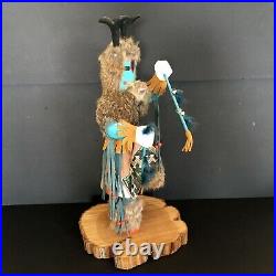 RARE Antelope Kachina Doll 18 Authentic Native American, Navajo, Signed, 1980s