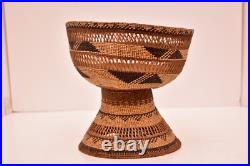 RARE Antique Native American California Hupa / Yurok Pedestal Basket RARE Antique Native American California Hupa / Yurok Pedestal Basket