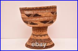 RARE Antique Native American California Hupa / Yurok Pedestal Basket RARE Antique Native American California Hupa / Yurok Pedestal Basket
