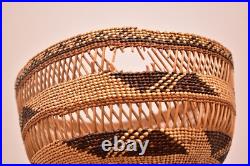 RARE Antique Native American California Hupa / Yurok Pedestal Basket
