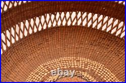 RARE Antique Native American California Hupa / Yurok Pedestal Basket