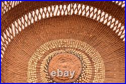 RARE Antique Native American California Hupa / Yurok Pedestal Basket