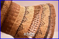 RARE Antique Native American California Hupa / Yurok Pedestal Basket