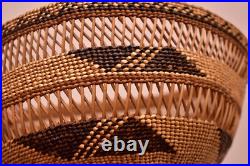 RARE Antique Native American California Hupa / Yurok Pedestal Basket RARE Antique Native American California Hupa / Yurok Pedestal Basket