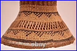 RARE Antique Native American California Hupa / Yurok Pedestal Basket