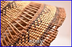 RARE Antique Native American California Hupa / Yurok Pedestal Basket