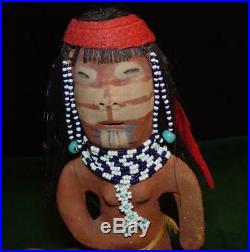 RARE Antique Native American Mojave Clay Female Indian Doll