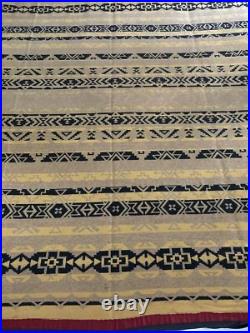 RARE Antique Native American Ojibwe Chippewa CAMP BLANKET Tomahawk, WI READ