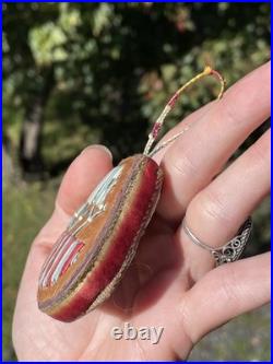RARE Antique Native American Ottawa Birch Bark & Polychrome Quill Totem Ornament RARE Antique Native American Ottawa Birch Bark & Polychrome Quill Totem Ornament