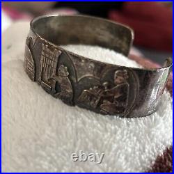 RARE Apache Sterling Silver Storyteller Cuff by Richard L. Reeve