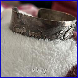 RARE Apache Sterling Silver Storyteller Cuff by Richard L. Reeve