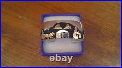 RARE Apache Sterling Silver Storyteller Cuff by Richard L. Reeve 45 Grams