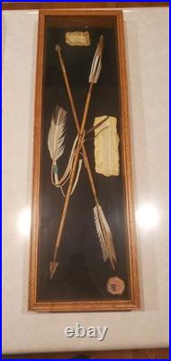 RARE Authentic Native American Territory Crossing Coup Arrows, Handcrafted